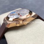 GR Factory Vacheron Constantin Overseas Dual Time 7900V000R-B336 41mm Rose Gold ( (6) GR Factory Vacheron Constantin Overseas Dual Time 7900V/000R-B336 41mm Rose Gold Brown Rubber Strap Silver Dial