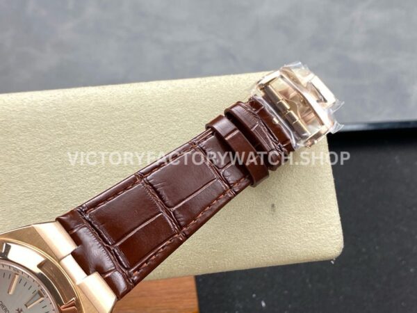 GR Factory Vacheron Constantin Overseas Dual Time 7900V/000R-B336 41mm Rose Gold Leather Strap Silver Dial