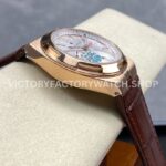 GR Factory Vacheron Constantin Overseas Dual Time 7900V/000R-B336 41mm Rose Gold Leather Strap Silver Dial