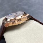 GR Factory Vacheron Constantin Overseas Dual Time 7900V/000R-B336 41mm Rose Gold Leather Strap Silver Dial