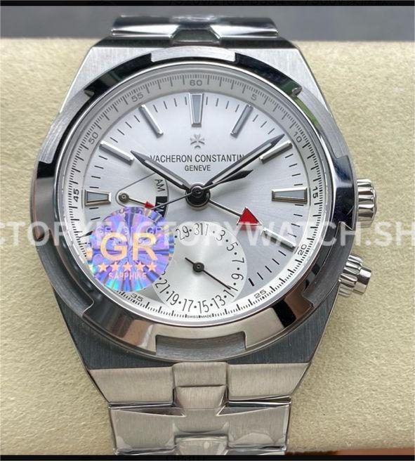 GR Factory Vacheron Constantin Overseas Dual Time 7900V 110A B333 41mm full steel silver dial replica watch