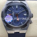 GR Factory Vacheron Constantin Overseas Dual Time 7910V000T-B922 41mm GR Factory Vacheron Constantin Overseas Dual Time 7910V 000T B922 41mm titanium canvas strap gray blue dial replica watch