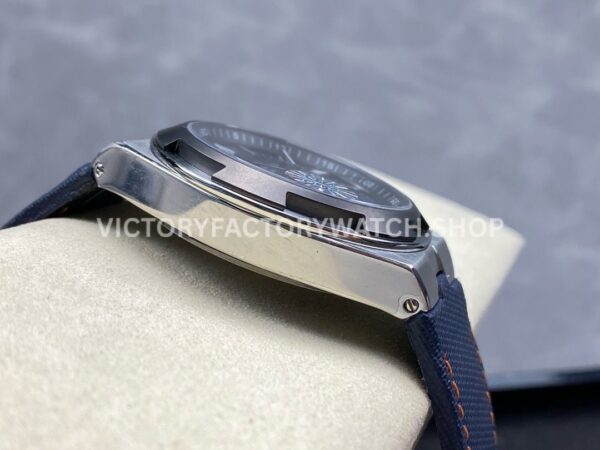 GR Factory Vacheron Constantin Overseas Dual Time 7910V000T-B922 41mm (3) GR Factory Vacheron Constantin Overseas Dual Time 7910V/000T-B922 41mm Titanium Canvas Strap Gray Blue Dial