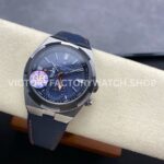 GR Factory Vacheron Constantin Overseas Dual Time 7910V000T-B922 41mm (4) GR Factory Vacheron Constantin Overseas Dual Time 7910V/000T-B922 41mm Titanium Canvas Strap Gray Blue Dial