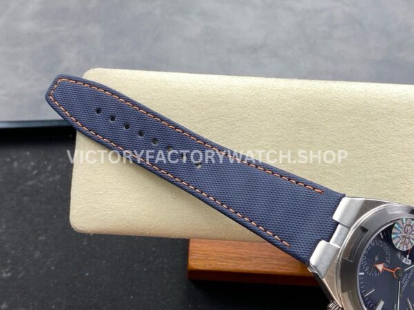 GR Factory Vacheron Constantin Overseas Dual Time 7910V000T-B922 41mm (6) GR Factory Vacheron Constantin Overseas Dual Time 7910V/000T-B922 41mm Titanium Canvas Strap Gray Blue Dial
