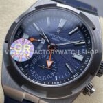 GR Factory Vacheron Constantin Overseas Dual Time 7910V000T-B922 41mm (9) GR Factory Vacheron Constantin Overseas Dual Time 7910V/000T-B922 41mm Titanium Canvas Strap Gray Blue Dial