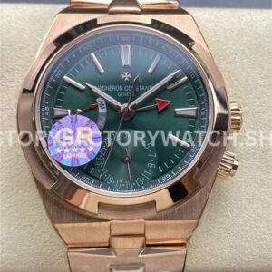 GR Factory Vacheron Constantin Overseas Dual Time 7920V 210R B965 41mm full rose gold green dial replica watch