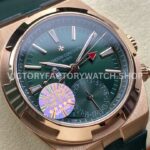 GR Factory Vacheron Constantin Overseas Dual Time 7920V/210R-B965 41mm Rose Gold Leather Strap Green Dial