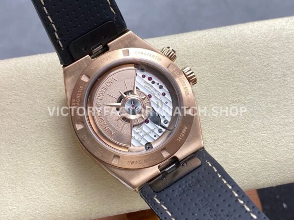 GR Factory Vacheron Constantin Overseas Dual Time 7920V/210R-B965 41mm Rose Gold Leather Strap Green Dial