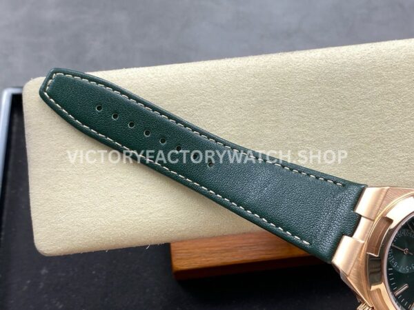 GR Factory Vacheron Constantin Overseas Dual Time 7920V/210R-B965 41mm Rose Gold Leather Strap Green Dial
