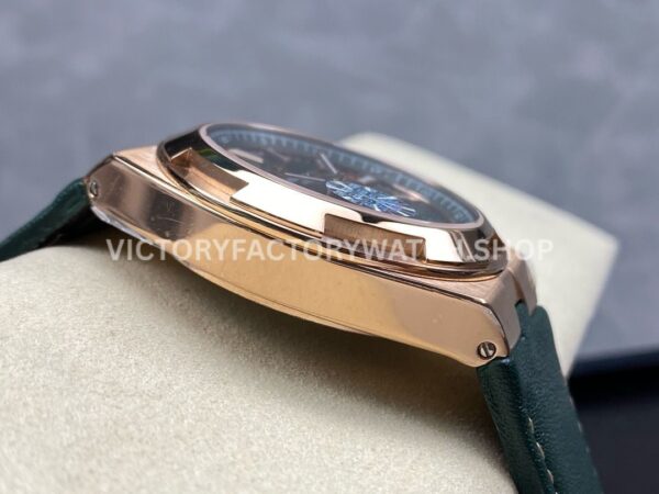 GR Factory Vacheron Constantin Overseas Dual Time 7920V/210R-B965 41mm Rose Gold Leather Strap Green Dial
