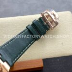 GR Factory Vacheron Constantin Overseas Dual Time 7920V/210R-B965 41mm Rose Gold Leather Strap Green Dial