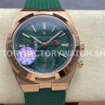 GR Factory Vacheron Constantin Overseas Dual Time 7920V 210R B965 41mm rose gold rubber strap green dial replica watch