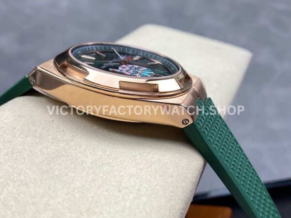 GR Factory Vacheron Constantin Overseas Dual Time 7920V/210R-B965 41mm Rose Gold Rubber Strap Green Dial