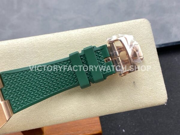 GR Factory Vacheron Constantin Overseas Dual Time 7920V/210R-B965 41mm Rose Gold Rubber Strap Green Dial