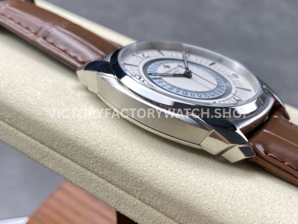 GR Factory Vacheron Constantin Quai de l'Ile 4500S000A-B195 41 GR Factory Vacheron Constantin Quai de l'Ile 4500S/000A-B195 41mm Steel Brown Leather Strap Arabic Numerals Silver Dial