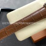 GR Factory Vacheron Constantin Quai de l'Ile 4500S000A-B195 41 (7) GR Factory Vacheron Constantin Quai de l'Ile 4500S/000A-B195 41mm Steel Brown Leather Strap Arabic Numerals Silver Dial