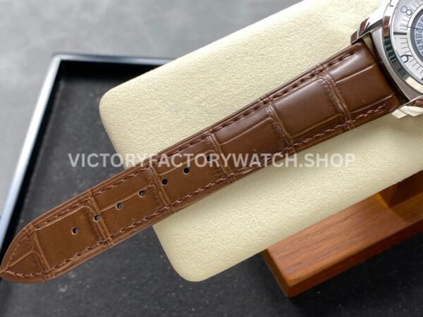 GR Factory Vacheron Constantin Quai de l'Ile 4500S000A-B195 41 (7) GR Factory Vacheron Constantin Quai de l'Ile 4500S/000A-B195 41mm Steel Brown Leather Strap Arabic Numerals Silver Dial