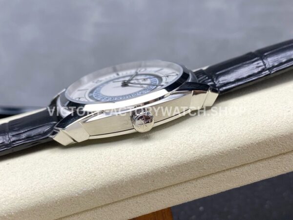GR Factory Vacheron Constantin Quai de l'Ile 4500S000A-B195 41 (7) GR Factory Vacheron Constantin Quai de l'Ile 4500S/000A-B195 41mm Steel Black Leather Strap Arabic Numerals Silver Dial