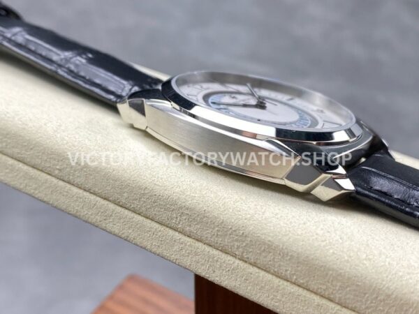 GR Factory Vacheron Constantin Quai de l'Ile 4500S000A-B195 41mm (1) GR Factory Vacheron Constantin Quai de l'Ile 4500S/000A-B195 41mm Steel Black Leather Strap Arabic Numerals Silver Dial