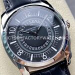 GR Factory Vacheron Constantin Quai de l'Ile 4500S000A-B196 41mm Stee (3) GR Factory Vacheron Constantin Quai de l'Ile 4500S/000A-B196 41mm Steel Leather Strap Arabic Numerals Black Dial