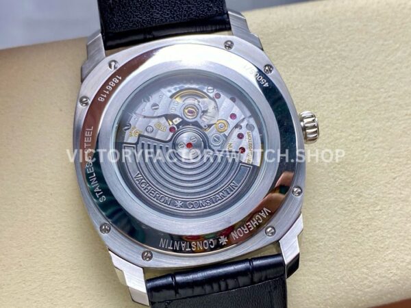 GR Factory Vacheron Constantin Quai de l'Ile 4500S000A-B196 41mm Stee (5) GR Factory Vacheron Constantin Quai de l'Ile 4500S/000A-B196 41mm Steel Leather Strap Arabic Numerals Black Dial
