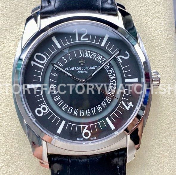GR Factory Vacheron Constantin Quai de l'Ile 4500S000A-B196 41mm Stee (7) GR Factory Vacheron Constantin Quai de l’Ile 4500S 000A B196 41mm steel leather strap Arabic numerals black dial replica watch