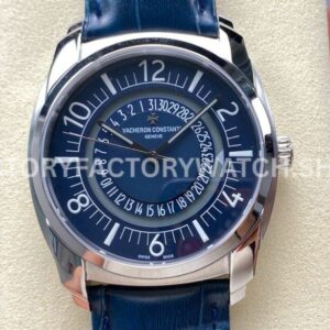 GR Factory Vacheron Constantin Quai de l'Ile 4500S000A-B364 41mm Steel (6) GR Factory Vacheron Constantin Quai de l’Ile 4500S 000A B364 41mm steel leather strap Arabic numerals blue dial replica watch