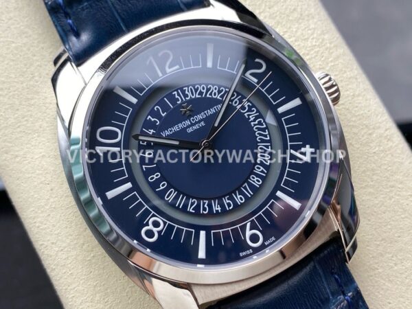 GR Factory Vacheron Constantin Quai de l'Ile 4500S000A-B364 41mm Steel (9) GR Factory Vacheron Constantin Quai de l'Ile 4500S/000A-B364 41mm Steel Leather Strap Arabic Numerals Blue Dial