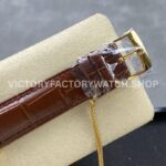 GT Factory Omega De Ville Co-Axial 434.53.40.20.02.002 40mm Yellow Gold Leather Strap Gold Point Roman Number Silver Pupil Dial