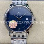 GT Factory Omega De Ville Prestige 424.10.37.20.03.001 39.5mm Full Steel Roman Number Blue Dial (1) GT Factory Omega De Ville Prestige 424.10.37.20.03.001 39.5mm full steel Roman numeral blue dial replica watch