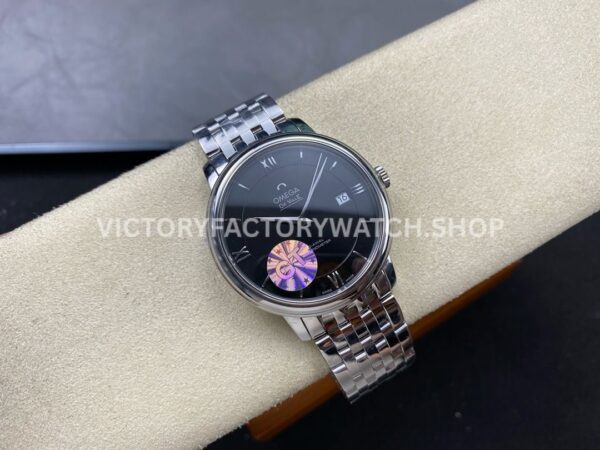 GT Factory Omega De Ville Prestige 424.10.40.20.01.001 39.5mm Full Steel Roman Number Black Dial (6) GT Factory Omega De Ville Prestige 424.10.40.20.01.001 39.5mm Full Steel Roman Number Black Dial