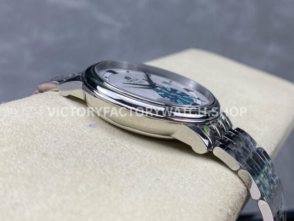 GT Factory Omega De Ville Prestige 424.10.40.20.02.001 39.5mm Full Steel Blue Roman Number Silver Dial (4) GT Factory Omega De Ville Prestige 424.10.40.20.02.001 39.5mm Full Steel Blue Roman Number Silver Dial