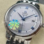 GT Factory Omega De Ville Prestige 424.10.40.20.02.001 39.5mm Full Steel Blue Roman Number Silver Dial (8) GT Factory Omega De Ville Prestige 424.10.40.20.02.001 39.5mm Full Steel Blue Roman Number Silver Dial