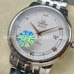 GT Factory Omega De Ville Prestige 424.10.40.20.02.002 39.5mm Full Steel Gold Roman Number Silver Dial (9) GT Factory Omega De Ville Prestige 424.10.40.20.02.002 39.5mm Full Steel Gold Roman Number Silver Dial