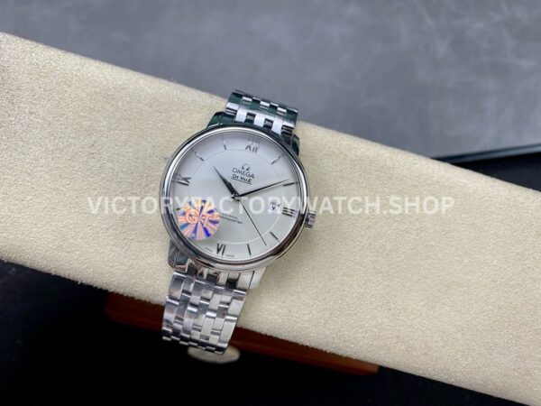 GT Factory Omega De Ville Prestige 424.10.40.20.02.003 39.5mm Full Steel Roman Number White Dial