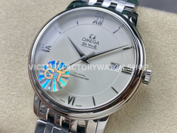 GT Factory Omega De Ville Prestige 424.10.40.20.02.003 39.5mm Full Steel Roman Number White Dial