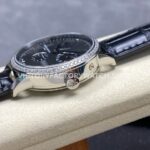 KM Factory Vacheron Constantin Patrimony 47200000G-9019 40mm White Gold Leather Strap Diamond Bezel Black ( KM Factory Vacheron Constantin Patrimony 47200/000G-9019 40mm White Gold Leather Strap Diamond Bezel Black Dial