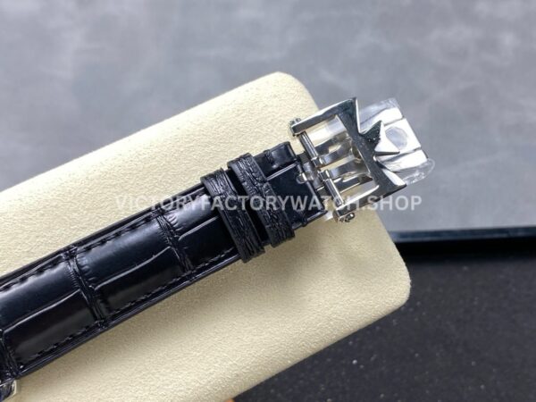 KM Factory Vacheron Constantin Patrimony 47200000G-9019 40mm White Gold Leather Strap Diamond Bezel Black ( (4) KM Factory Vacheron Constantin Patrimony 47200/000G-9019 40mm White Gold Leather Strap Diamond Bezel Black Dial