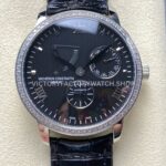 KM Factory Vacheron Constantin Patrimony 47200000G-9019 40mm White Gold Leather Strap Diamond Bezel Black ( (6) KM Factory Vacheron Constantin Patrimony 47200 000G 9019 40mm white gold leather strap diamond bezel black dial replica watch