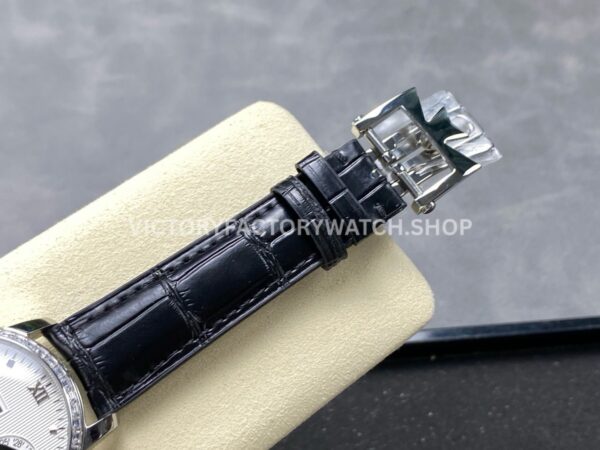 KM Factory Vacheron Constantin Patrimony 47200000G-9019 40mm White Gold Leather Strap Diamond Bezel White ( (3) KM Factory Vacheron Constantin Patrimony 47200/000G-9019 40mm White Gold Leather Strap Diamond Bezel White Dial