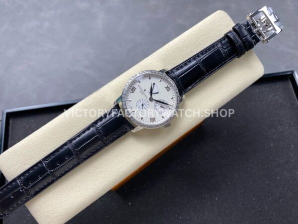 KM Factory Vacheron Constantin Patrimony 47200000G-9019 40mm White Gold Leather Strap Diamond Bezel White ( (7) KM Factory Vacheron Constantin Patrimony 47200/000G-9019 40mm White Gold Leather Strap Diamond Bezel White Dial