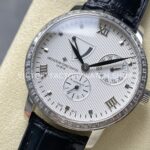 KM Factory Vacheron Constantin Patrimony 47200000G-9019 40mm White Gold Leather Strap Diamond Bezel White ( (9) KM Factory Vacheron Constantin Patrimony 47200/000G-9019 40mm White Gold Leather Strap Diamond Bezel White Dial