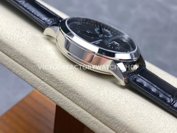 KM Factory Vacheron Constantin Patrimony 47200000G-9019 White Gold Black Dial (1) KM Factory Vacheron Constantin Patrimony 47200/000G-9019 40mm White Gold Leather Strap Black Dial