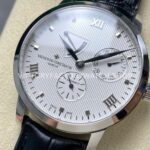 KM Factory Vacheron Constantin Patrimony 47200000G-9019 White Gold White Dial (10) KM Factory Vacheron Constantin Patrimony 47200/000G-9019 White Gold Leather Strap White Dial