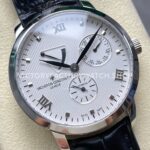 KM Factory Vacheron Constantin Patrimony 47200000G-9019 White Gold White Dial (11) KM Factory Vacheron Constantin Patrimony 47200/000G-9019 White Gold Leather Strap White Dial