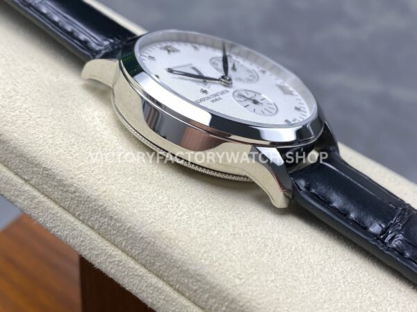 KM Factory Vacheron Constantin Patrimony 47200000G-9019 White Gold White Dial (12) KM Factory Vacheron Constantin Patrimony 47200/000G-9019 White Gold Leather Strap White Dial