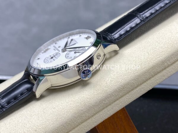 KM Factory Vacheron Constantin Patrimony 47200000G-9019 White Gold White Dial (15) KM Factory Vacheron Constantin Patrimony 47200/000G-9019 White Gold Leather Strap White Dial