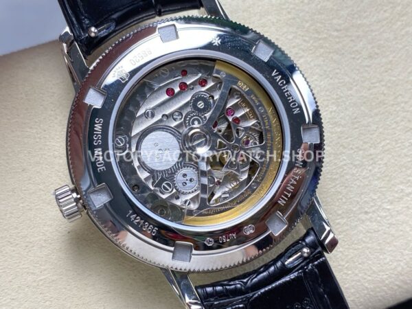 KM Factory Vacheron Constantin Patrimony 47200000G-9019 White Gold White Dial (16) KM Factory Vacheron Constantin Patrimony 47200/000G-9019 White Gold Leather Strap White Dial