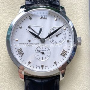 KM Factory Vacheron Constantin Patrimony 47200000G-9019 White Gold White Dial (17) KM Factory Vacheron Constantin Patrimony 47200 000J 9018 40mm rose gold leather strap black dial replica watch